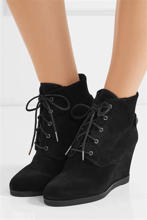 michael kors black boots|michael kors black suede boots.